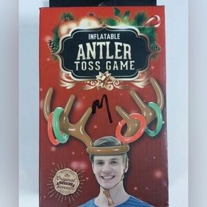 Inflatable Antler Toss Game - Festive Red and Green